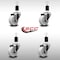 Service Caster 3'' SS Nylon Wheel Swivel 1-1/2'' Expanding Stem Caster Set, 4PK SCC-SSEX20S314-NYS-112-4 - alternate 4